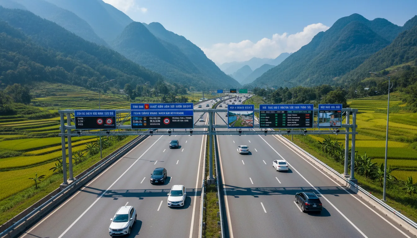 Intelligent transportation systems monitoring a highway in Vietnam